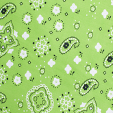 Organic Cotton Fabric For Sewing—PaisleyPrint Bandana—Broadcloth Material—Lime Green Color—100% Cotton— Stylish-Durable—Available by the Yard—Nationwide Shipping